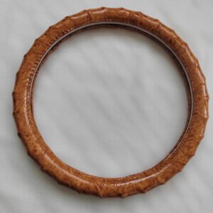 Breathable Glossy Non-Slip Peach Wood Grain Steering Cover – All Season Universal Fit