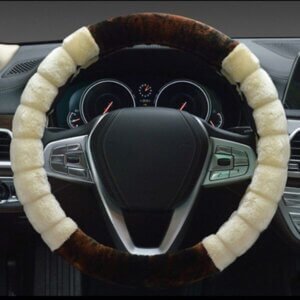 Rawgadz Wool Patchwork Multi-Color Leopard Print Steering Cover